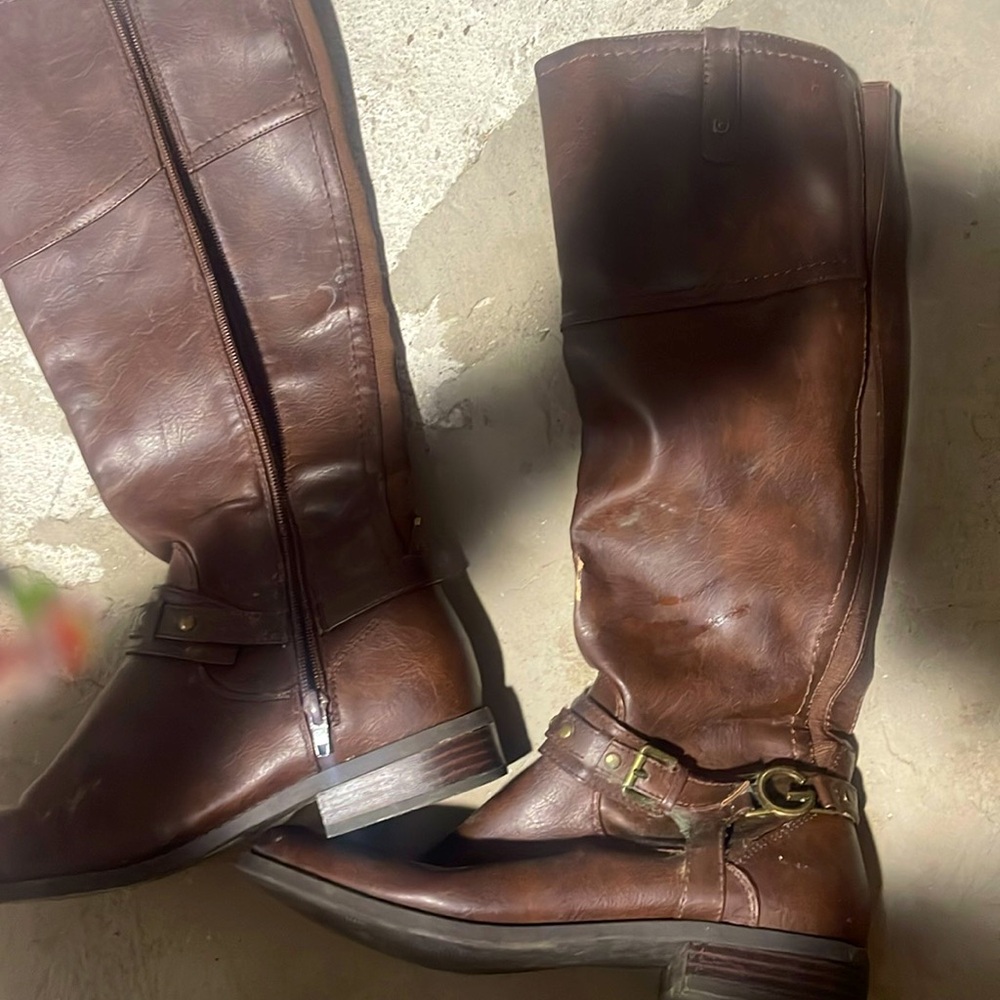 GUESS knee high brown boots!!!!